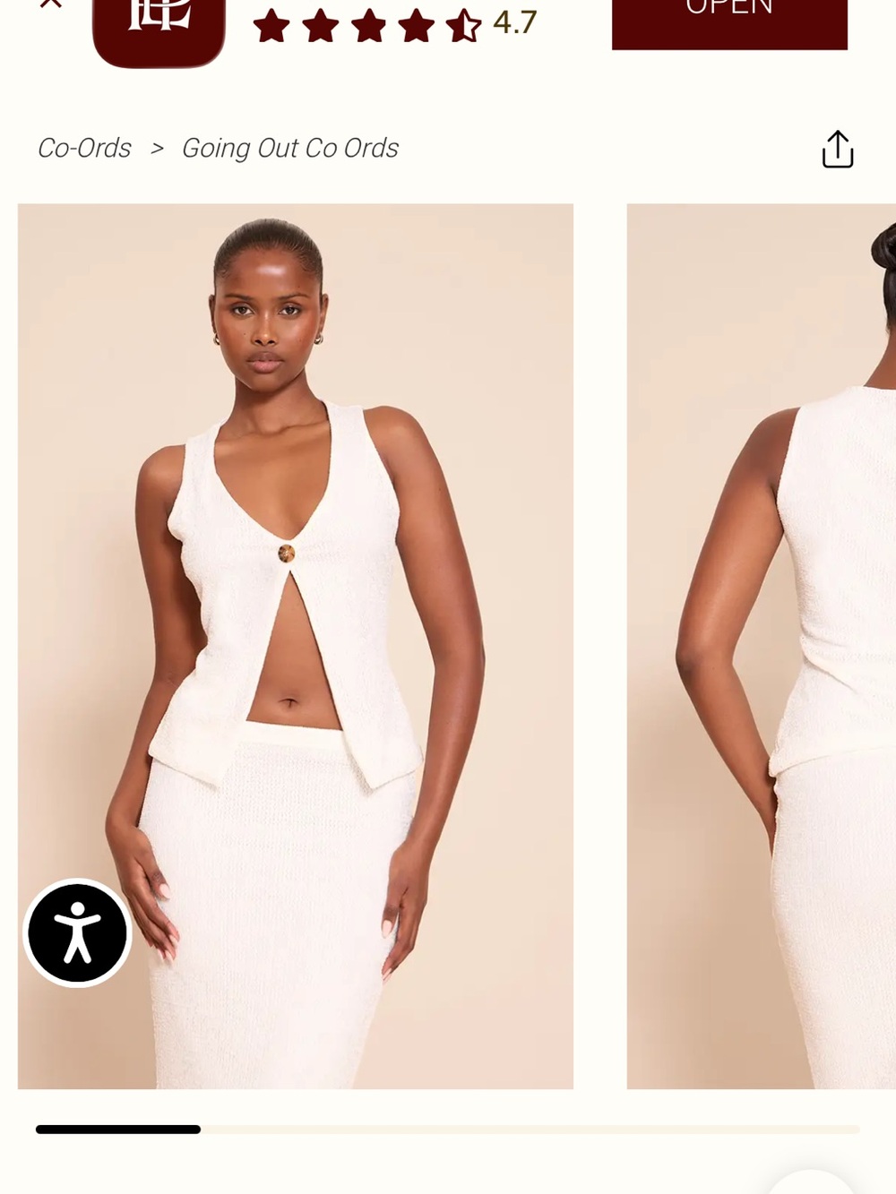 PrettyLittleThing Ivory Sleeveless Knit Maxi Two-Piece Set
